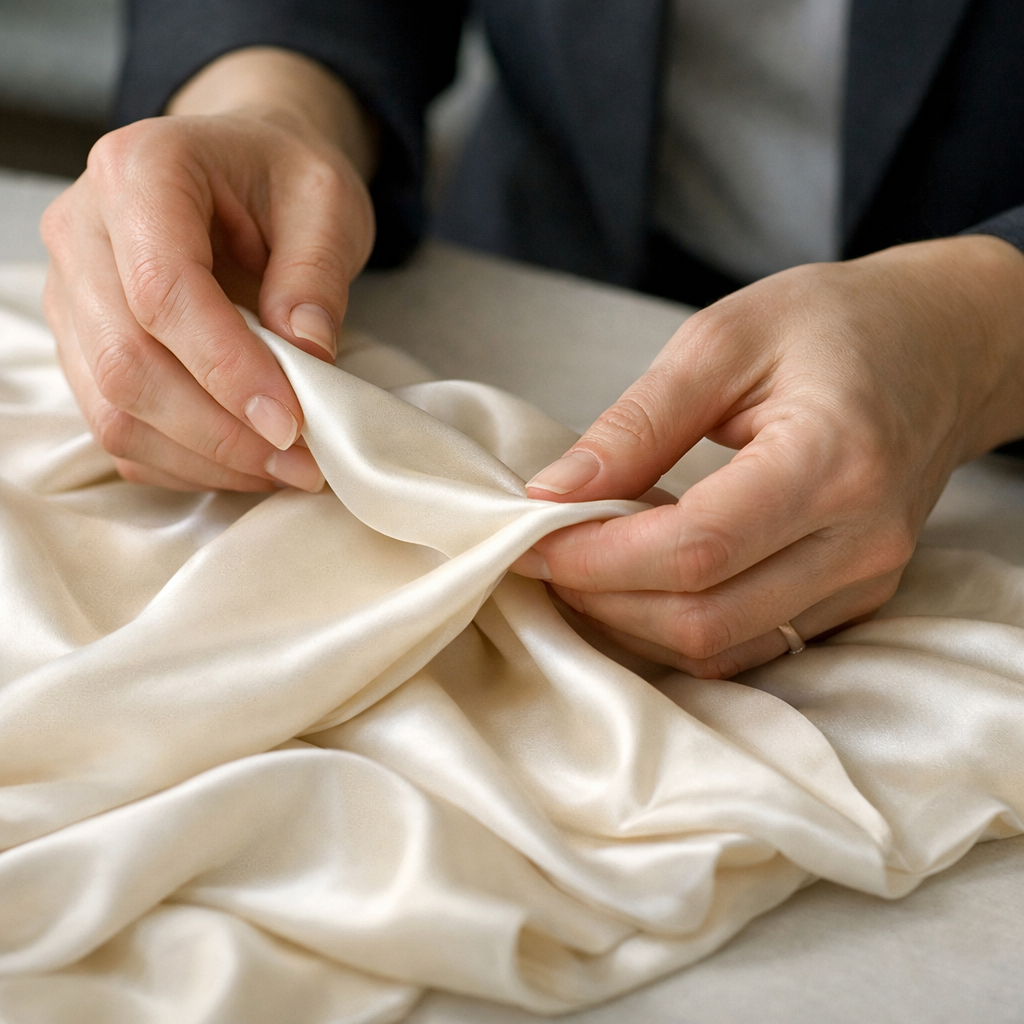 Folding silk
