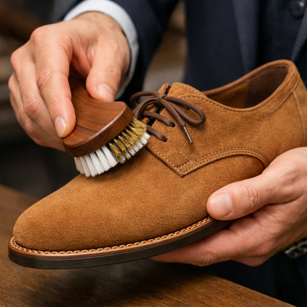 Suede shoe cleaning