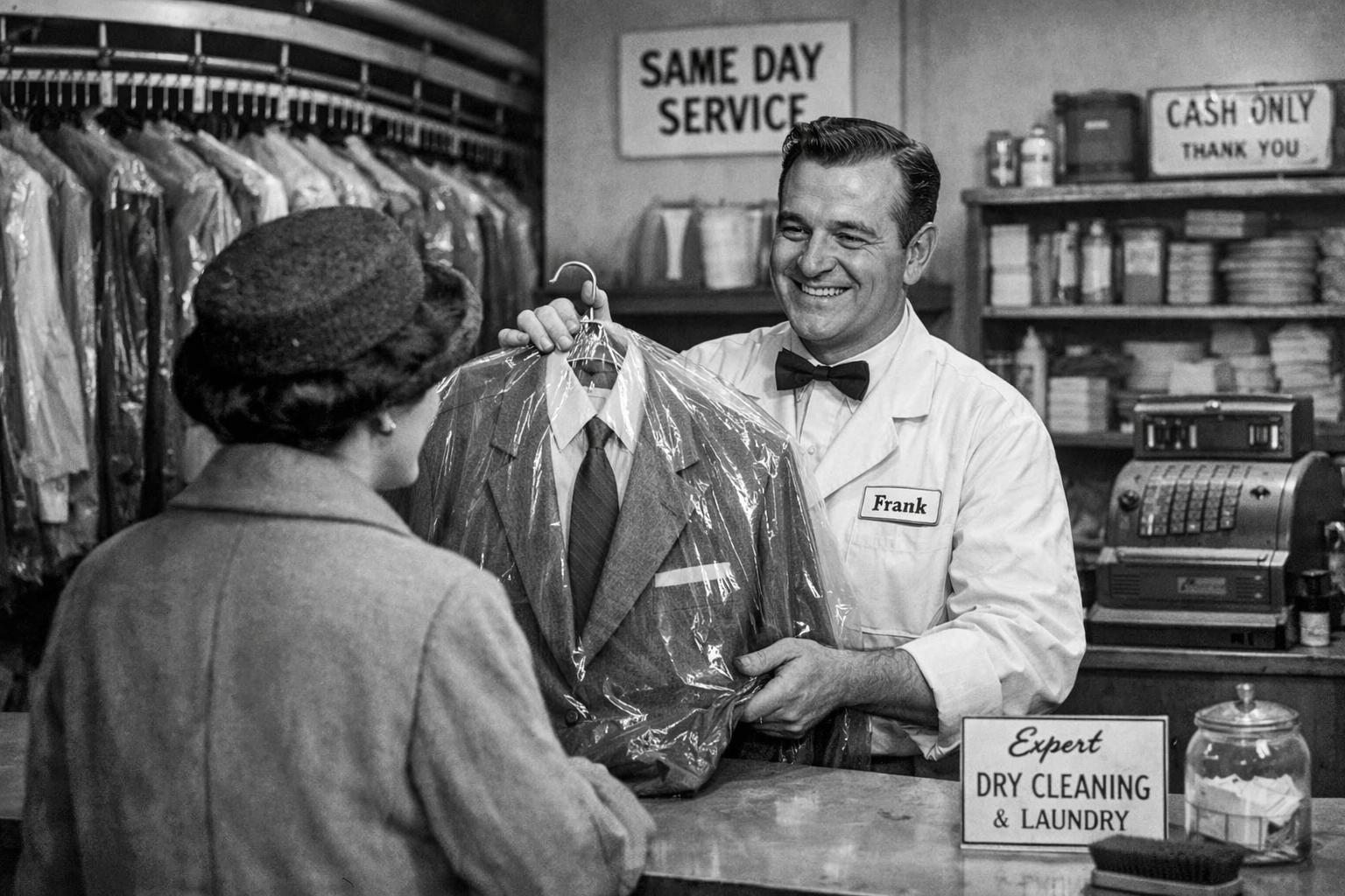 Burnette's Cleaners in 1964
